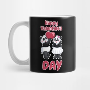 Cute Panda Couple Happy Valentine's Day Mug